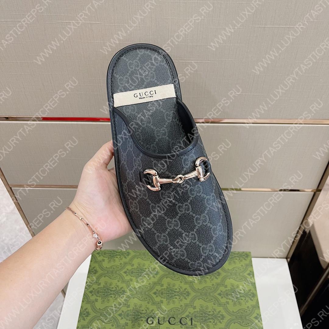 G*u*i horsebit slipper graphite 749908