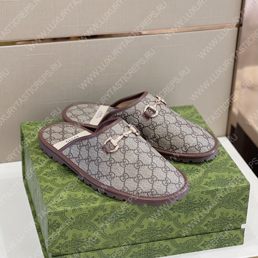 G*u*i horsebit slipper beige 749908