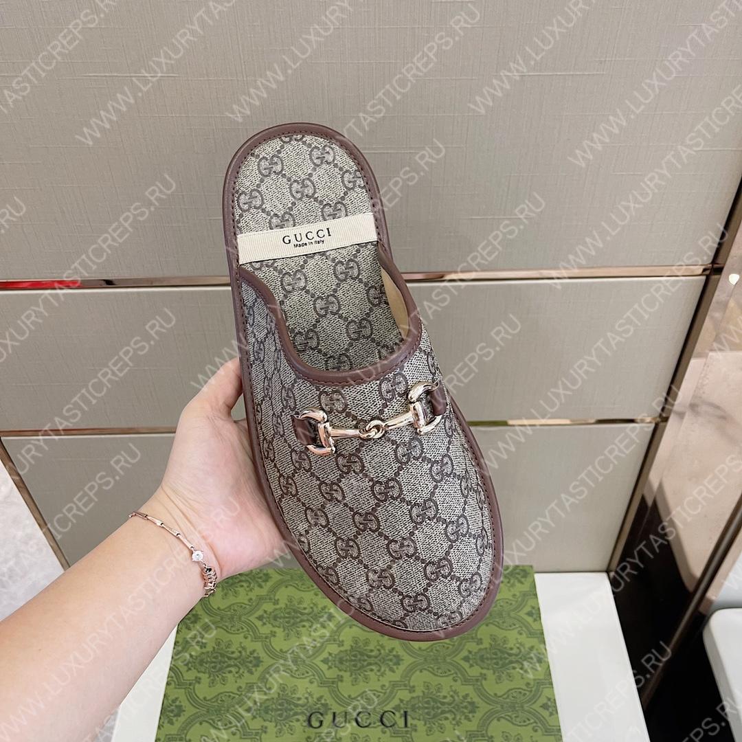 G*u*i horsebit slipper beige 749908
