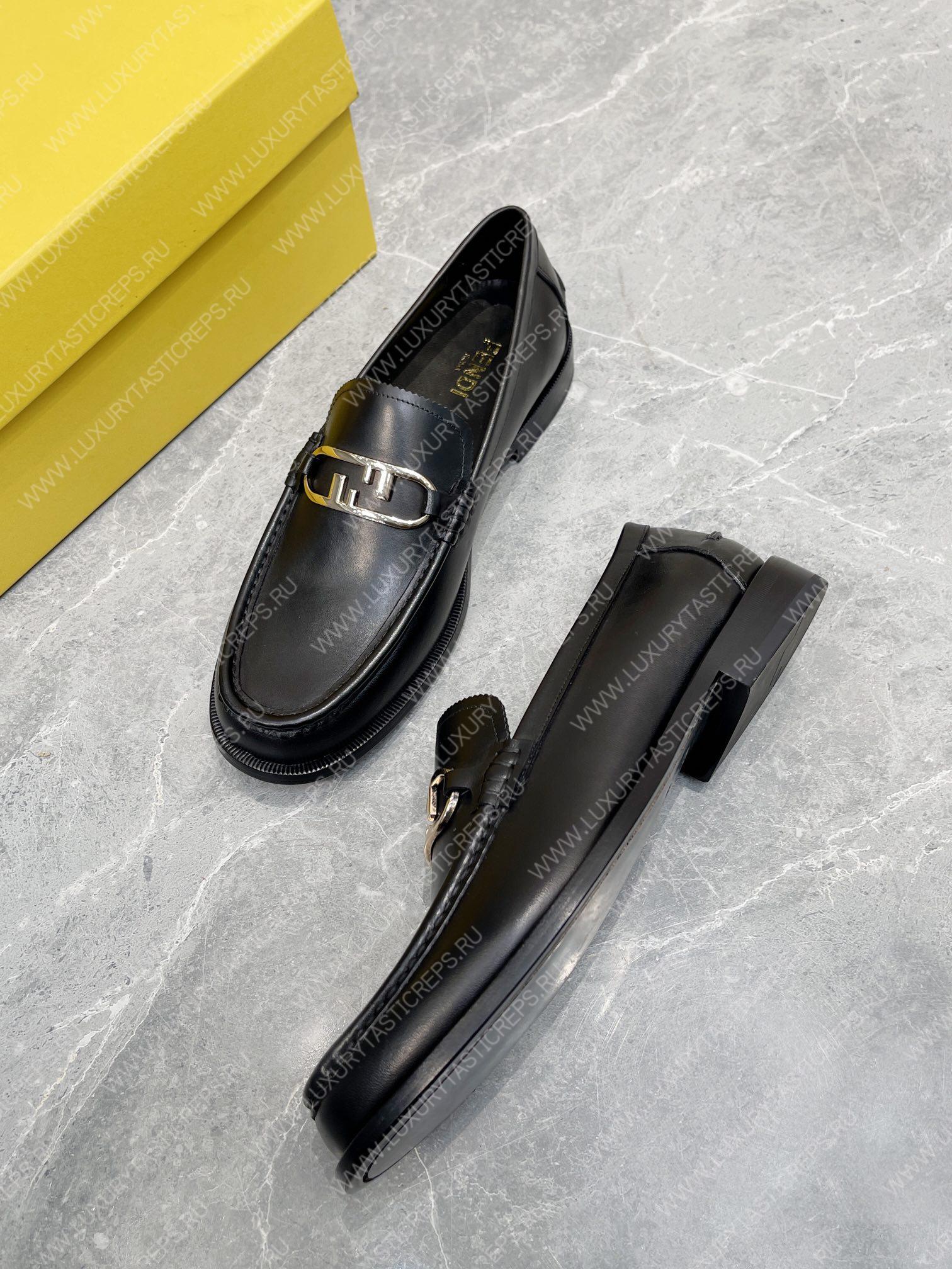 F**di leather loafers black 7d1667