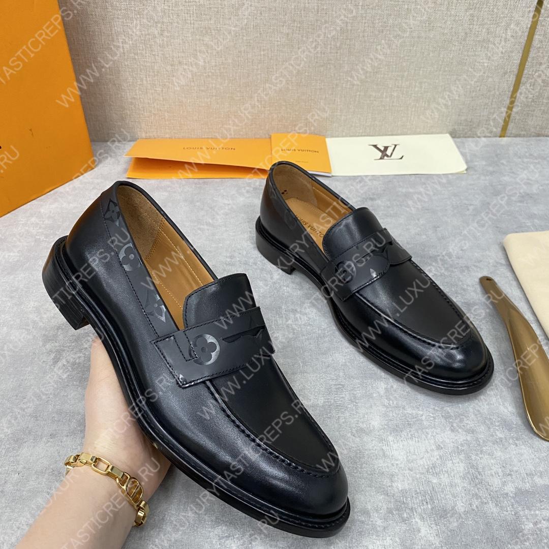 l**is V*t*n glove loafer black 1aa2dx
