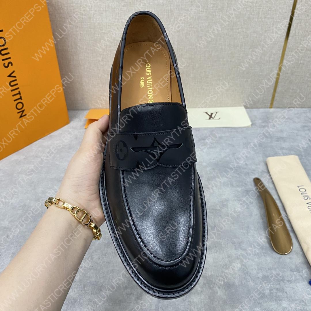 l**is V*t*n glove loafer black 1aa2dx