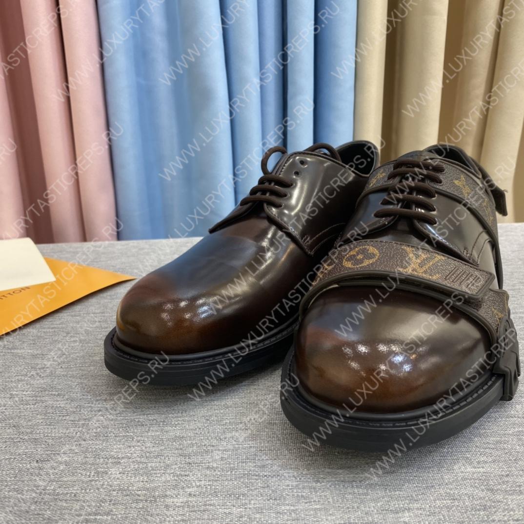 l**is V*t*n derby harness shoes brown 674591b