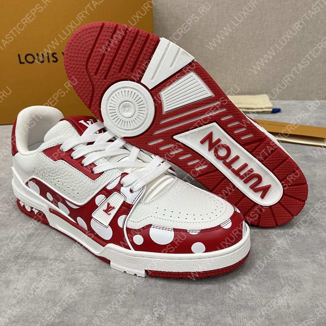 l**is V*t*n infinity dot sneakers red and white 1ab9h7