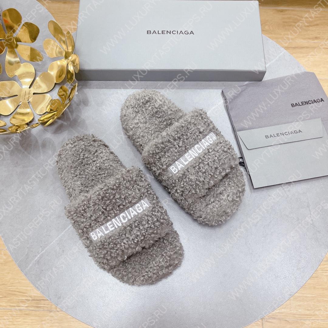 Ba*len*cia*ga slide light grey 654261w2do11096