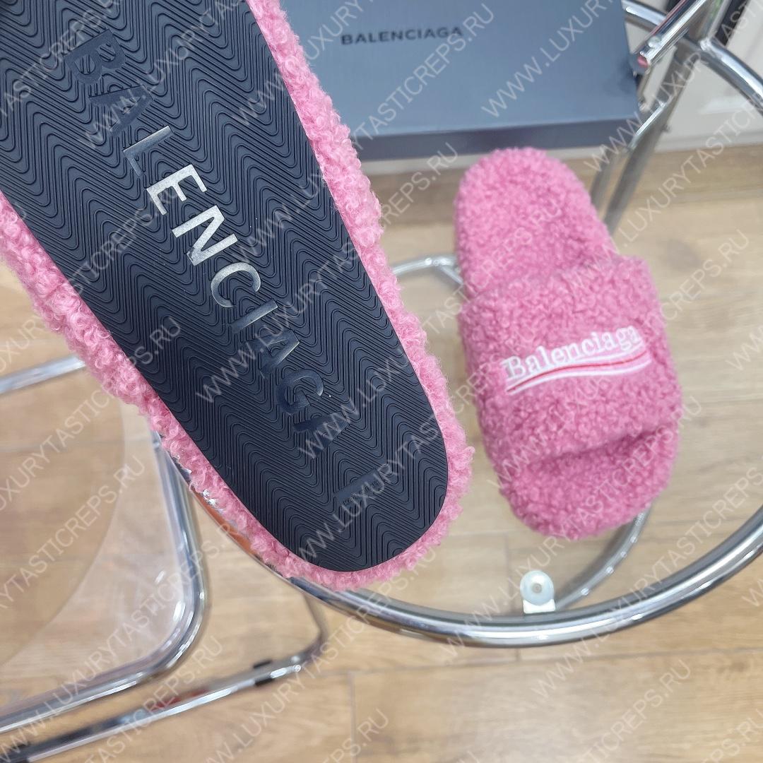 Ba*len*cia*ga furry slide pink 654261w2b411090