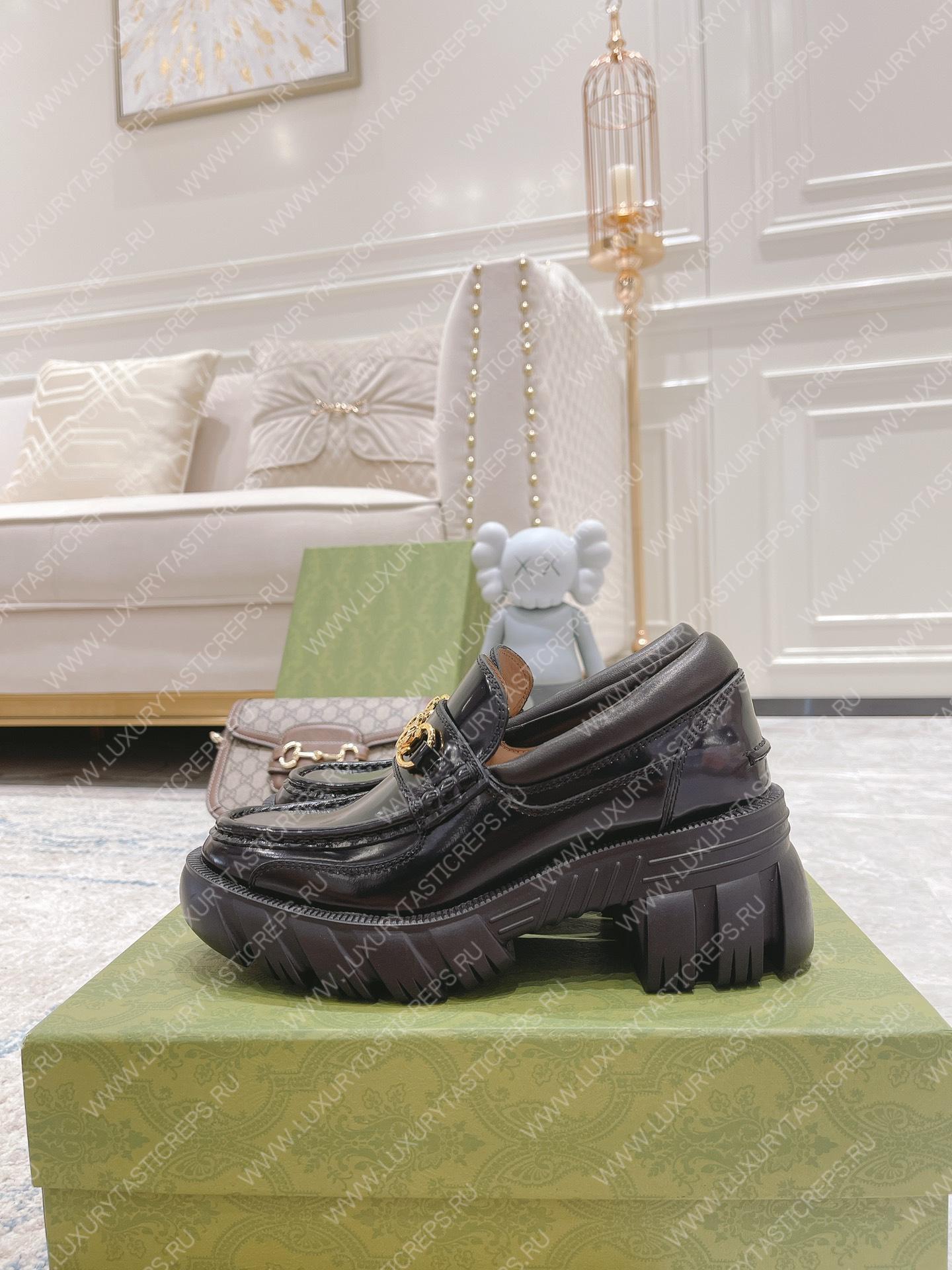 G*u*i loafer with horsebit black 656869