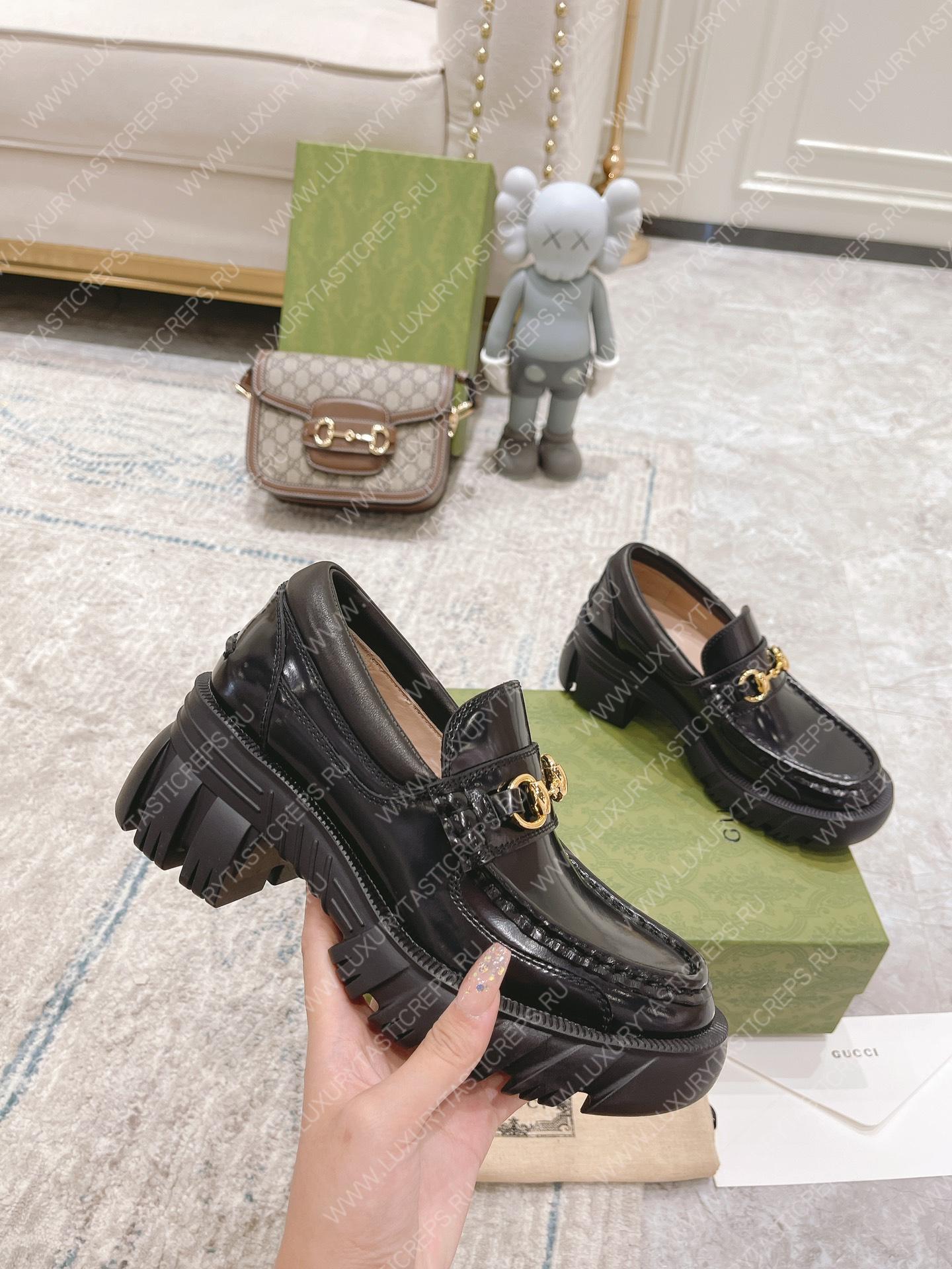 G*u*i loafer with horsebit black 656869