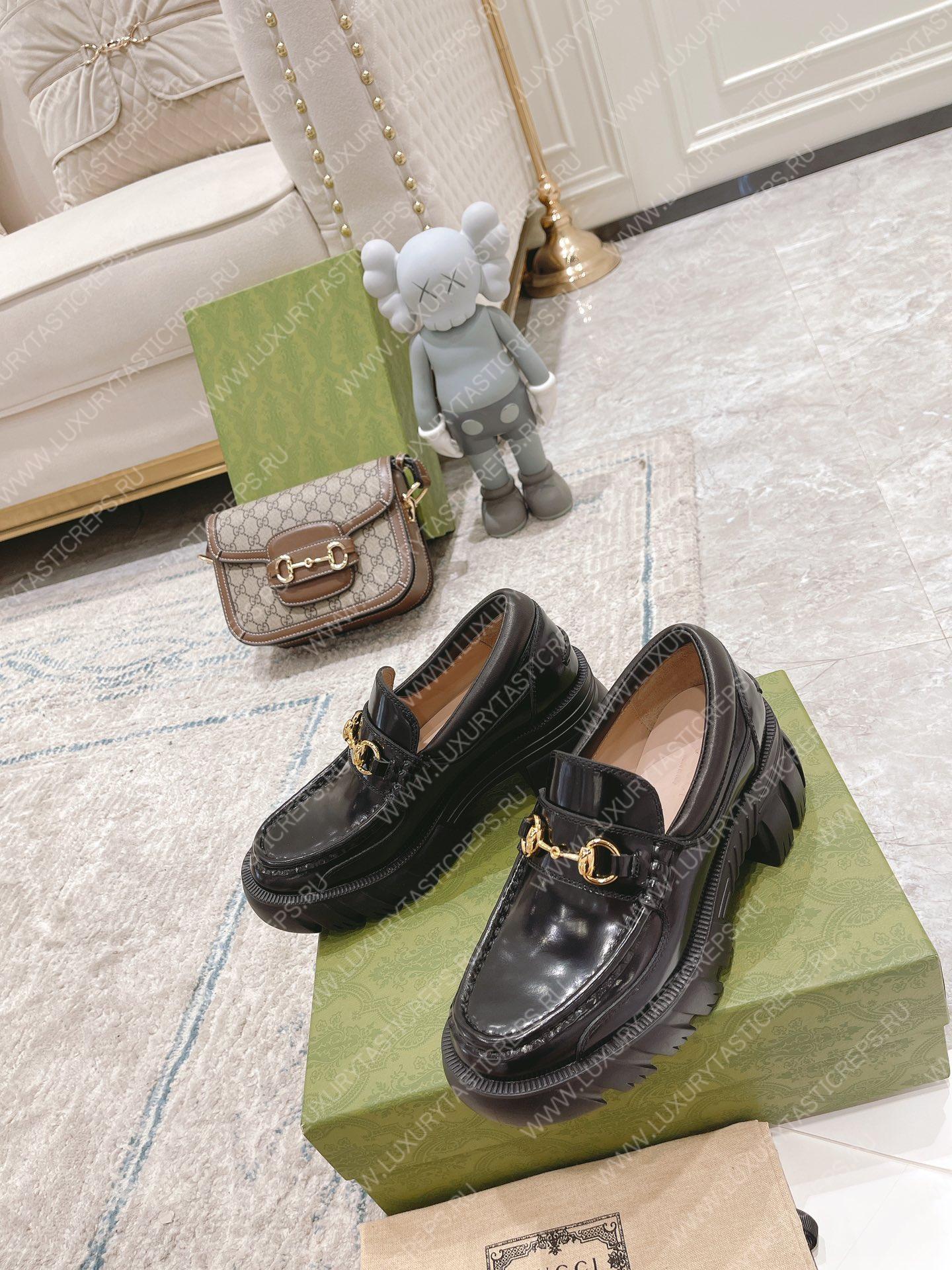 G*u*i loafer with horsebit black 656869