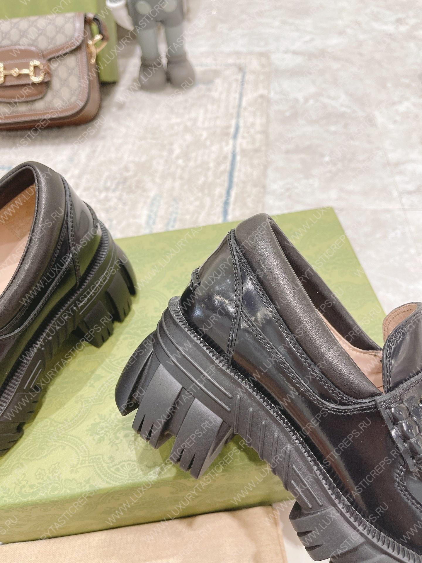 G*u*i loafer with horsebit black 656869