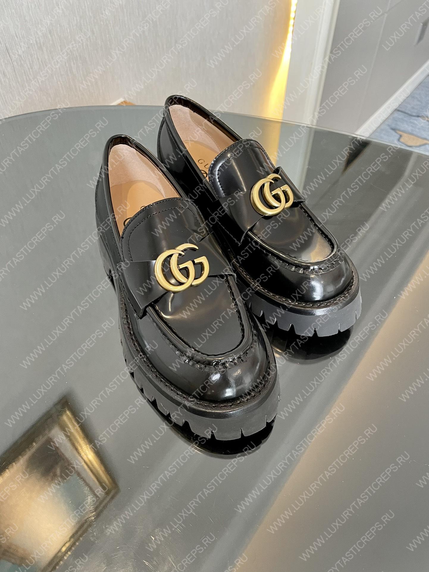 G*u*i loafer with interlocking g black 577236
