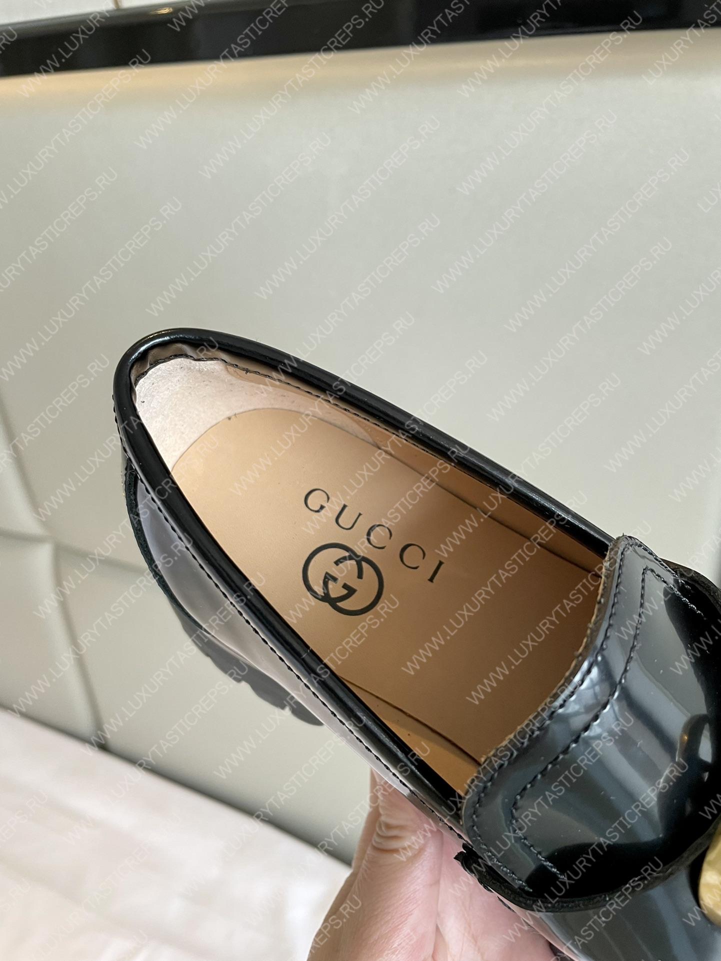 G*u*i loafer with interlocking g black 577236