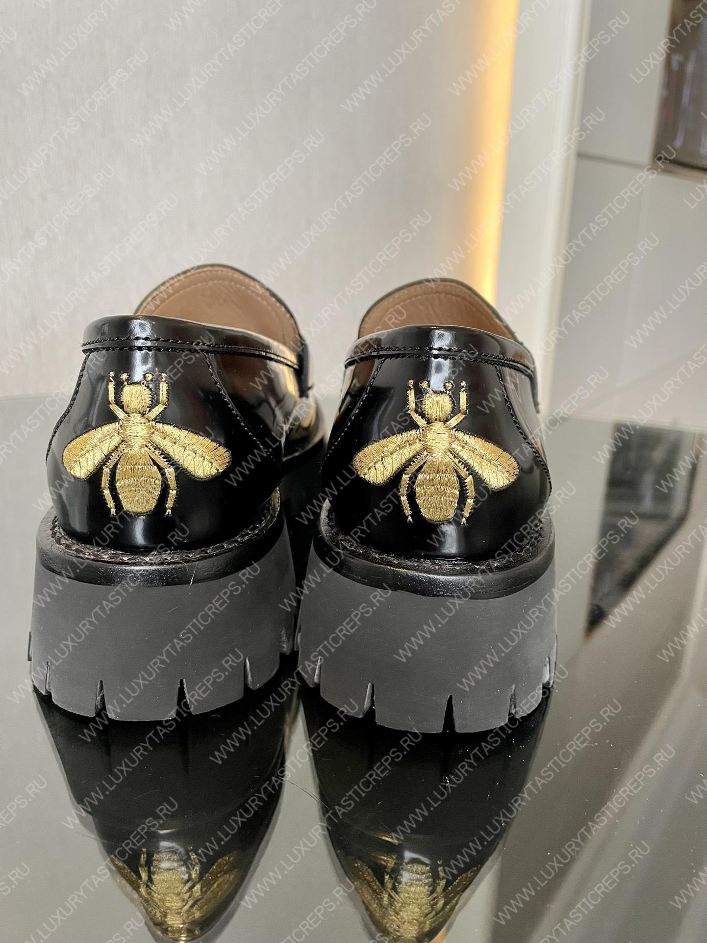 G*u*i loafer with interlocking g black 577236
