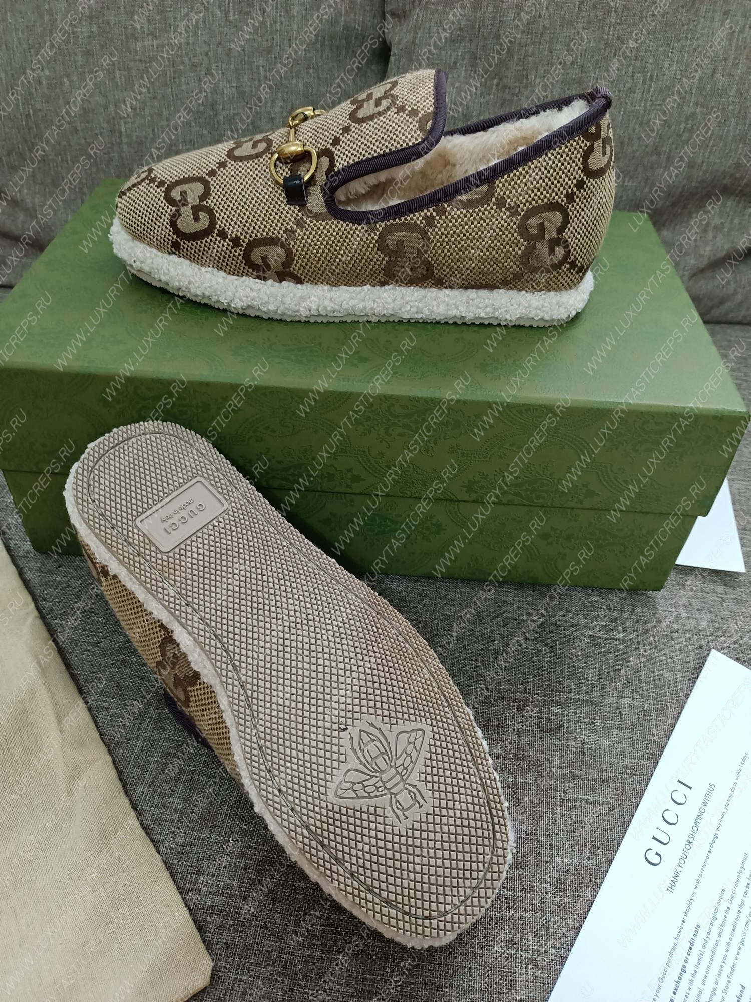 G*u*i loafer beige ‎577236