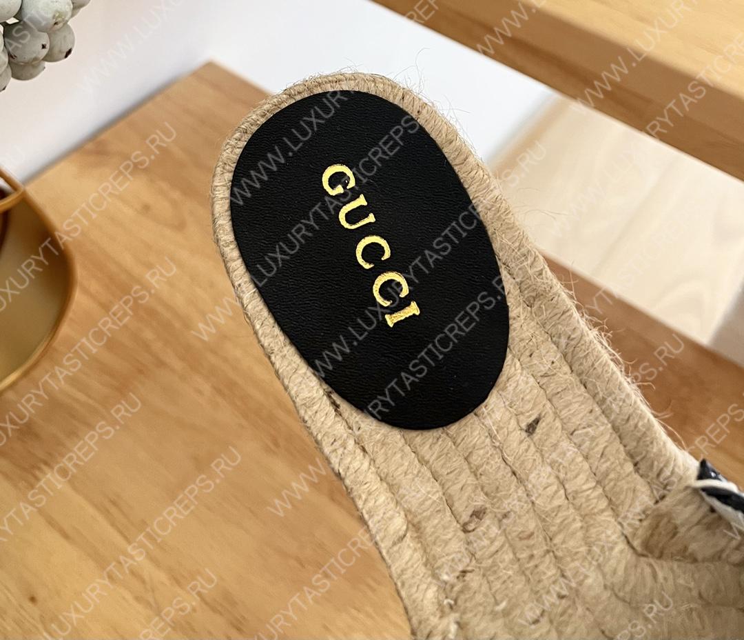 G*u*i pilar gg matelasse slide black 646169