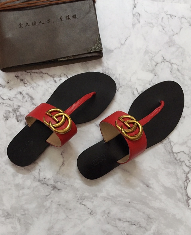 G*u*i marmont leather sandal red 612138