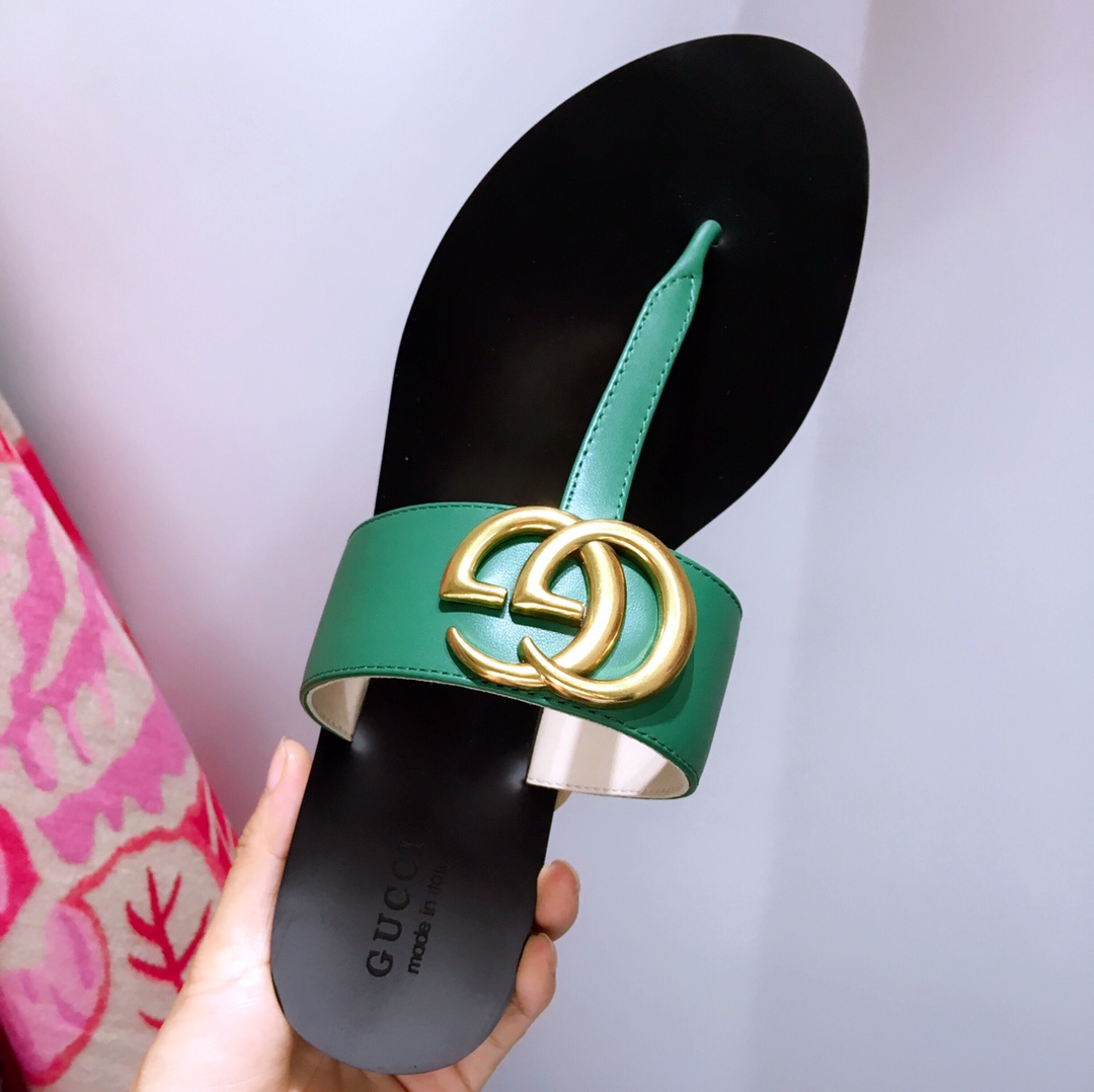 G*u*i marmont leather sandal green 612138