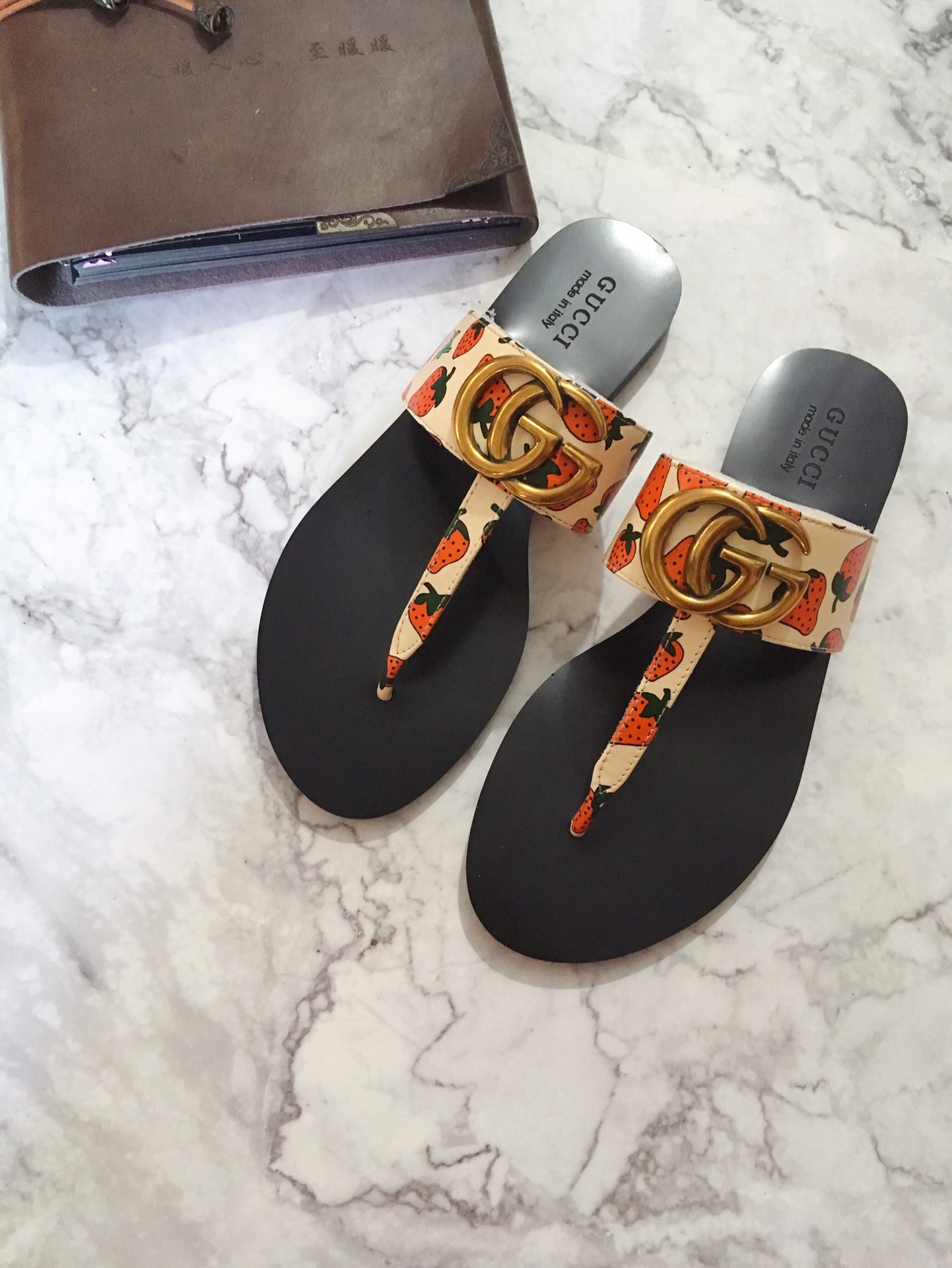 G*u*i marmont leather sandal multicolour 612138