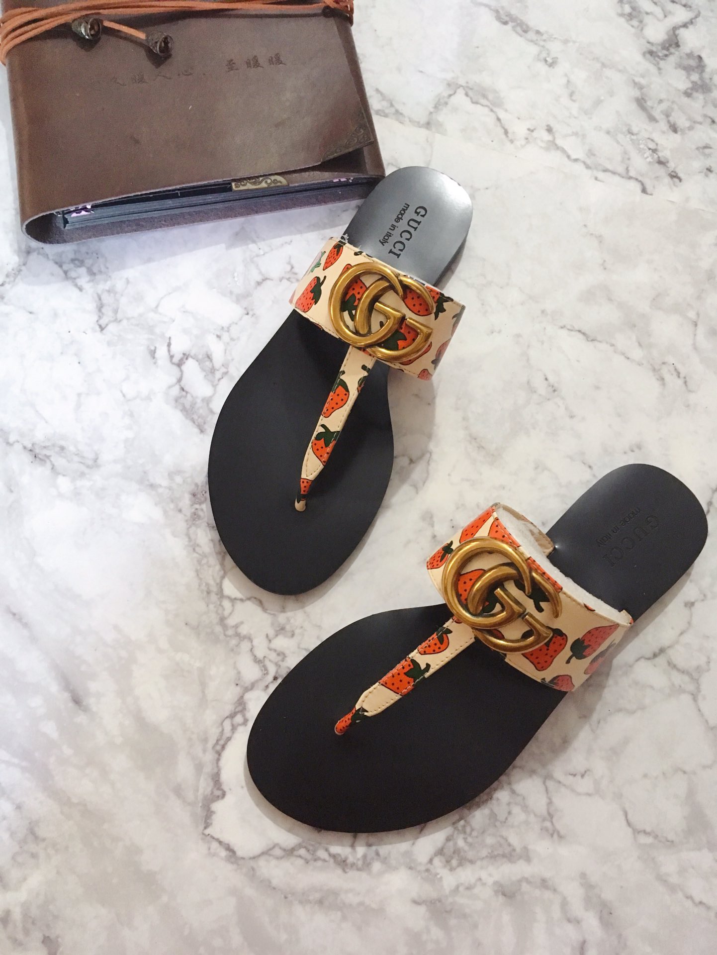 G*u*i marmont leather sandal multicolour 612138