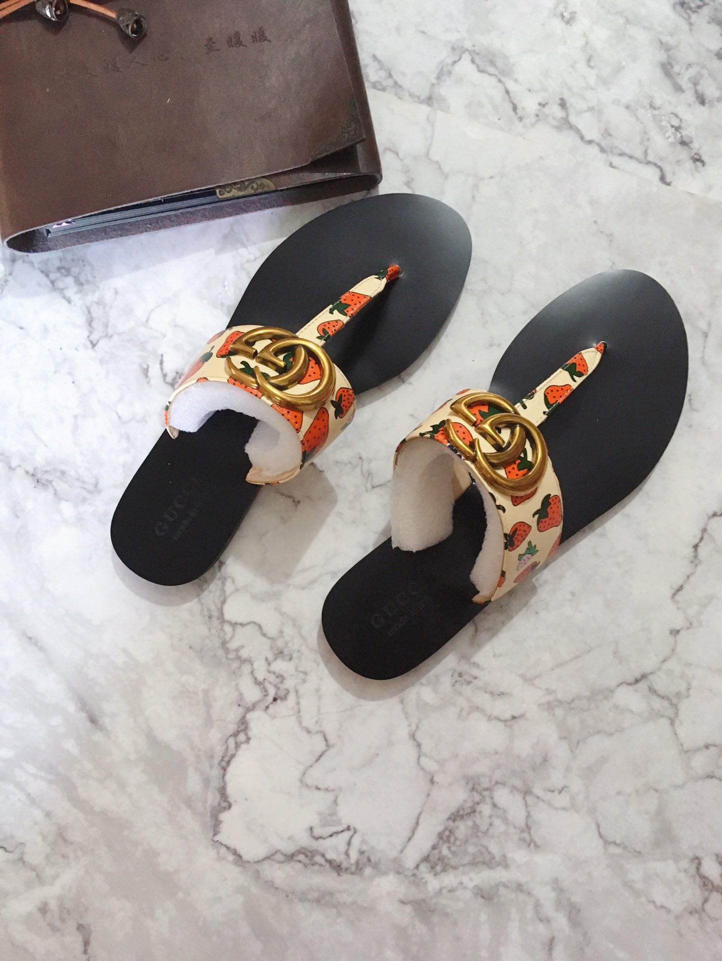 G*u*i marmont leather sandal multicolour 612138