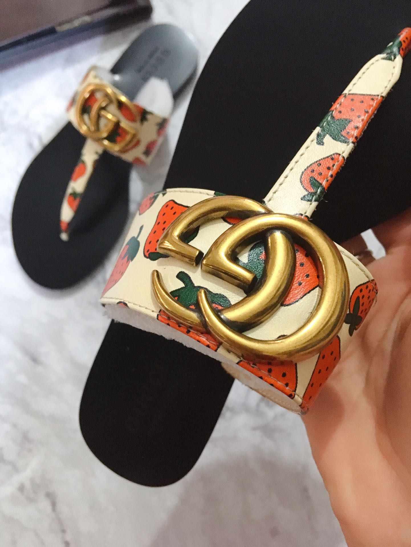 G*u*i marmont leather sandal multicolour 612138