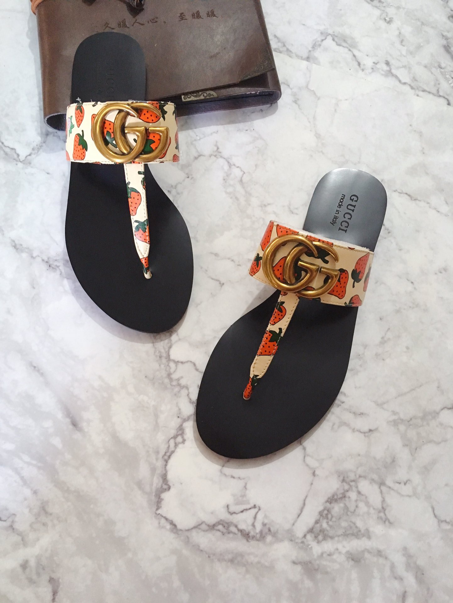 G*u*i marmont leather sandal multicolour 612138