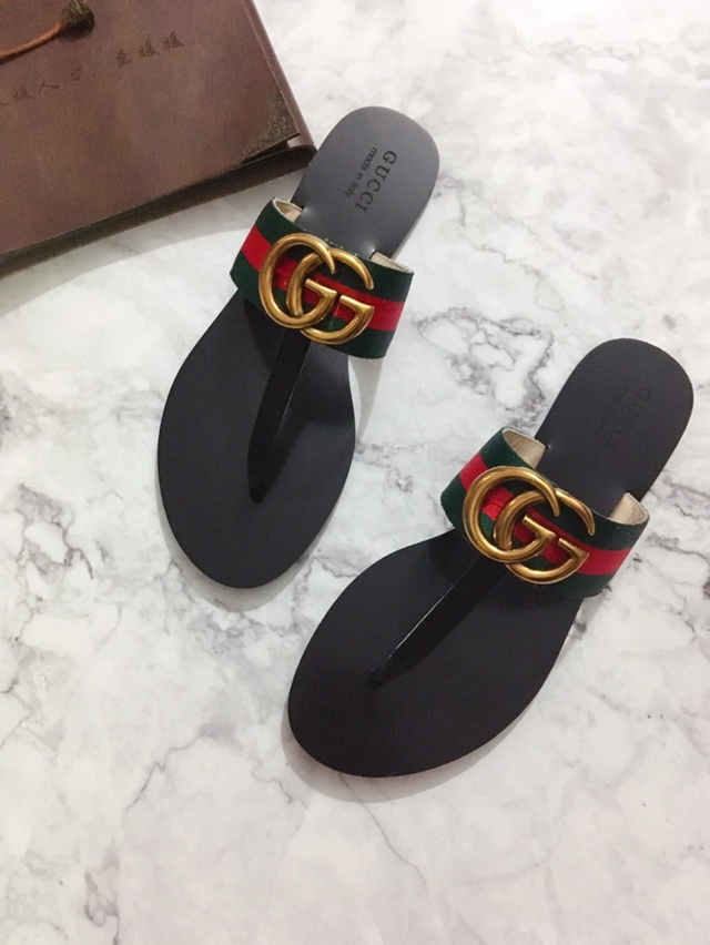 G*u*i marmont leather sandal red and green 612138