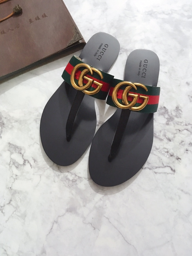 G*u*i marmont leather sandal red and green 612138