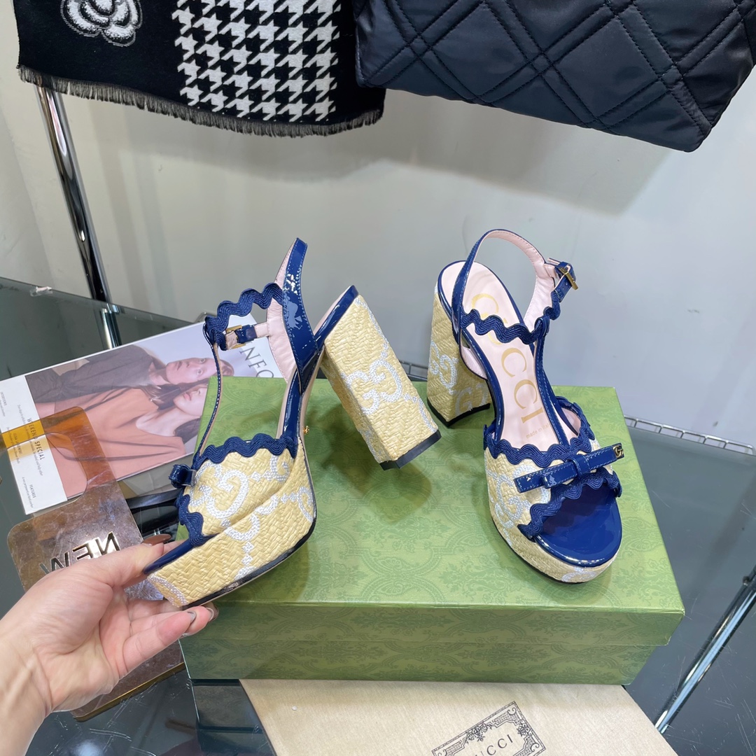 G*u*i sup*e platform sandals blue 730022