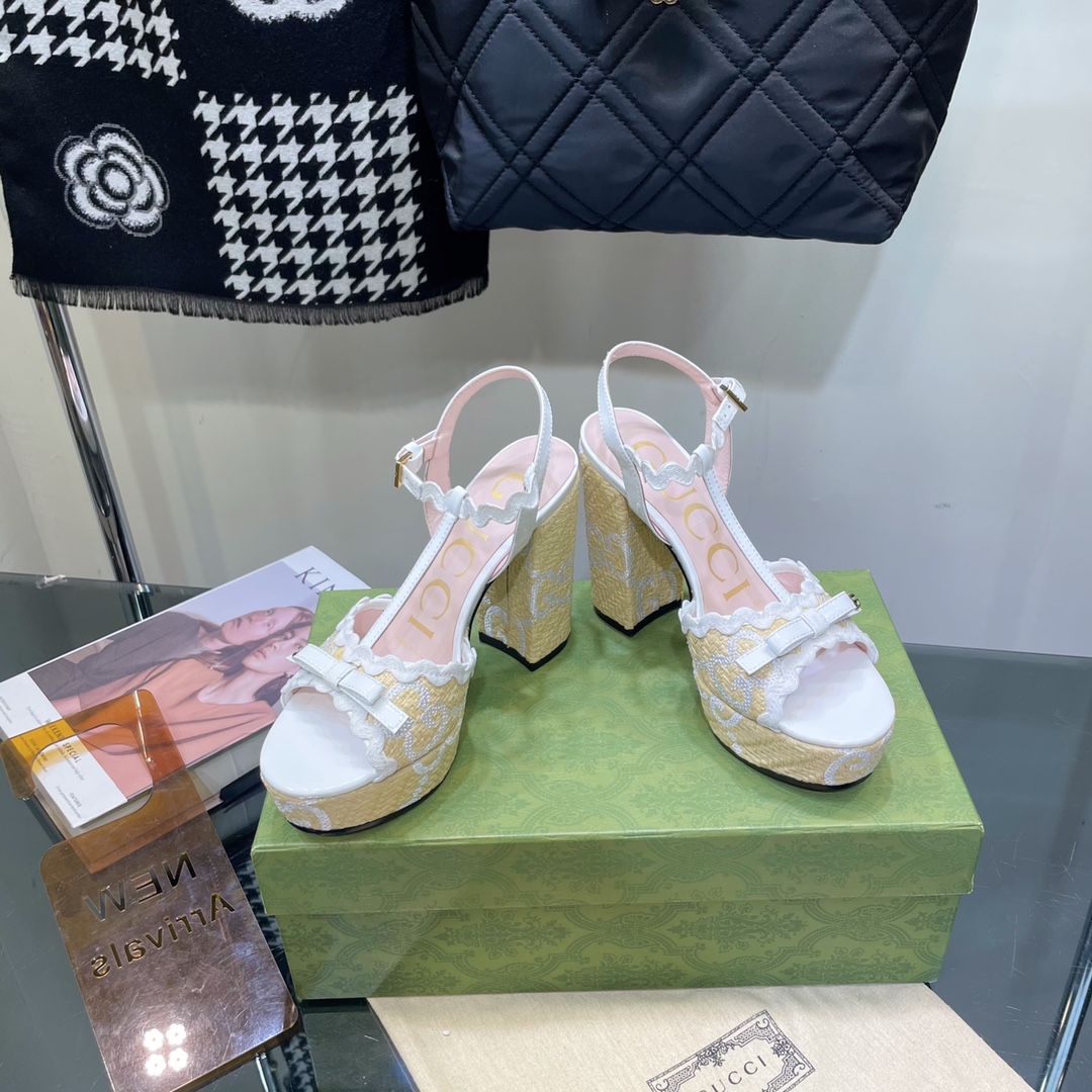 G*u*i sup*e platform sandals white 730022