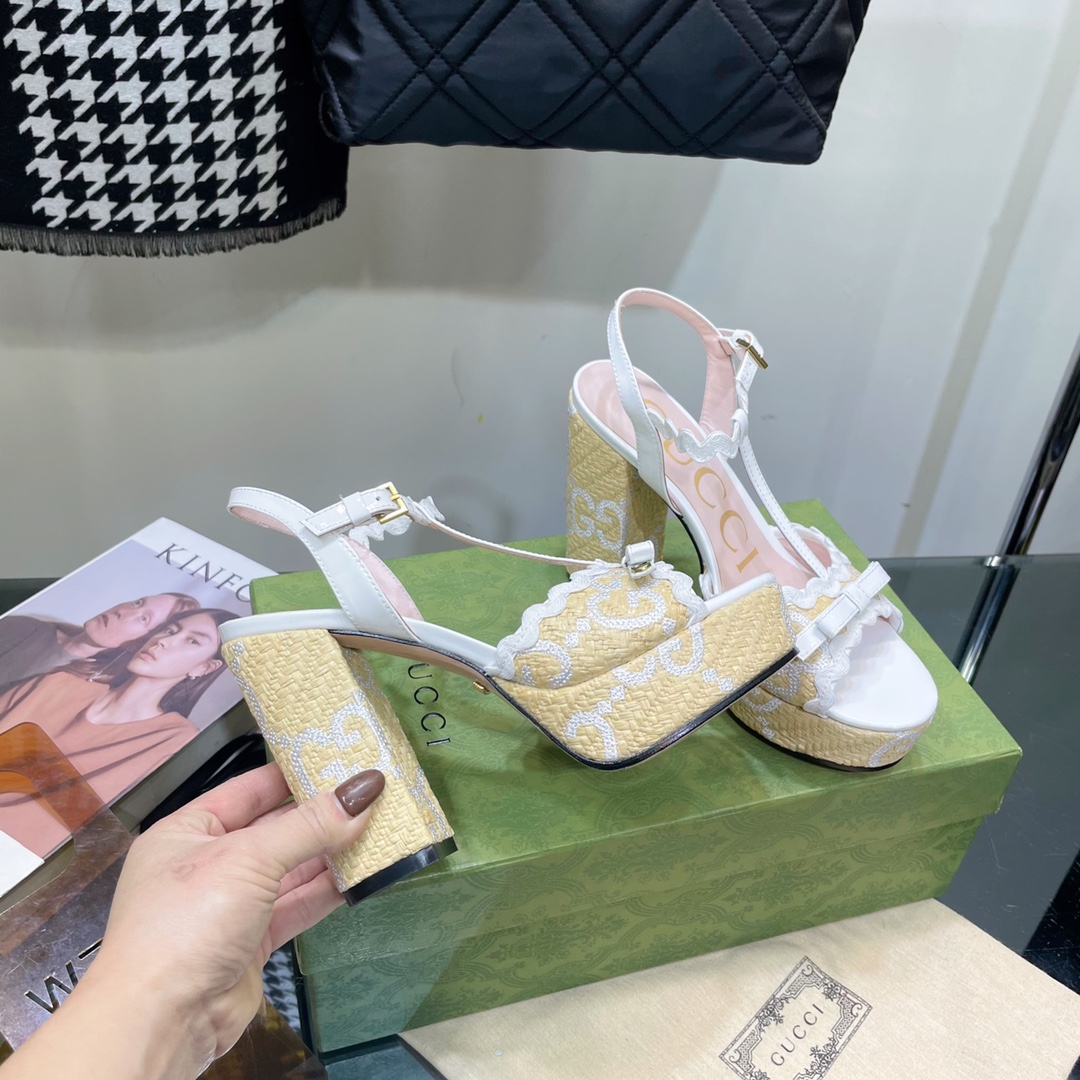 G*u*i sup*e platform sandals white 730022