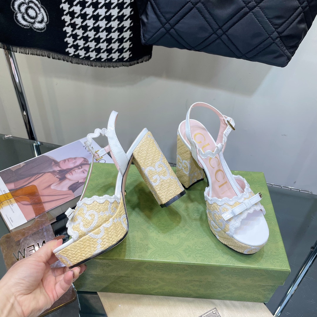 G*u*i sup*e platform sandals white 730022