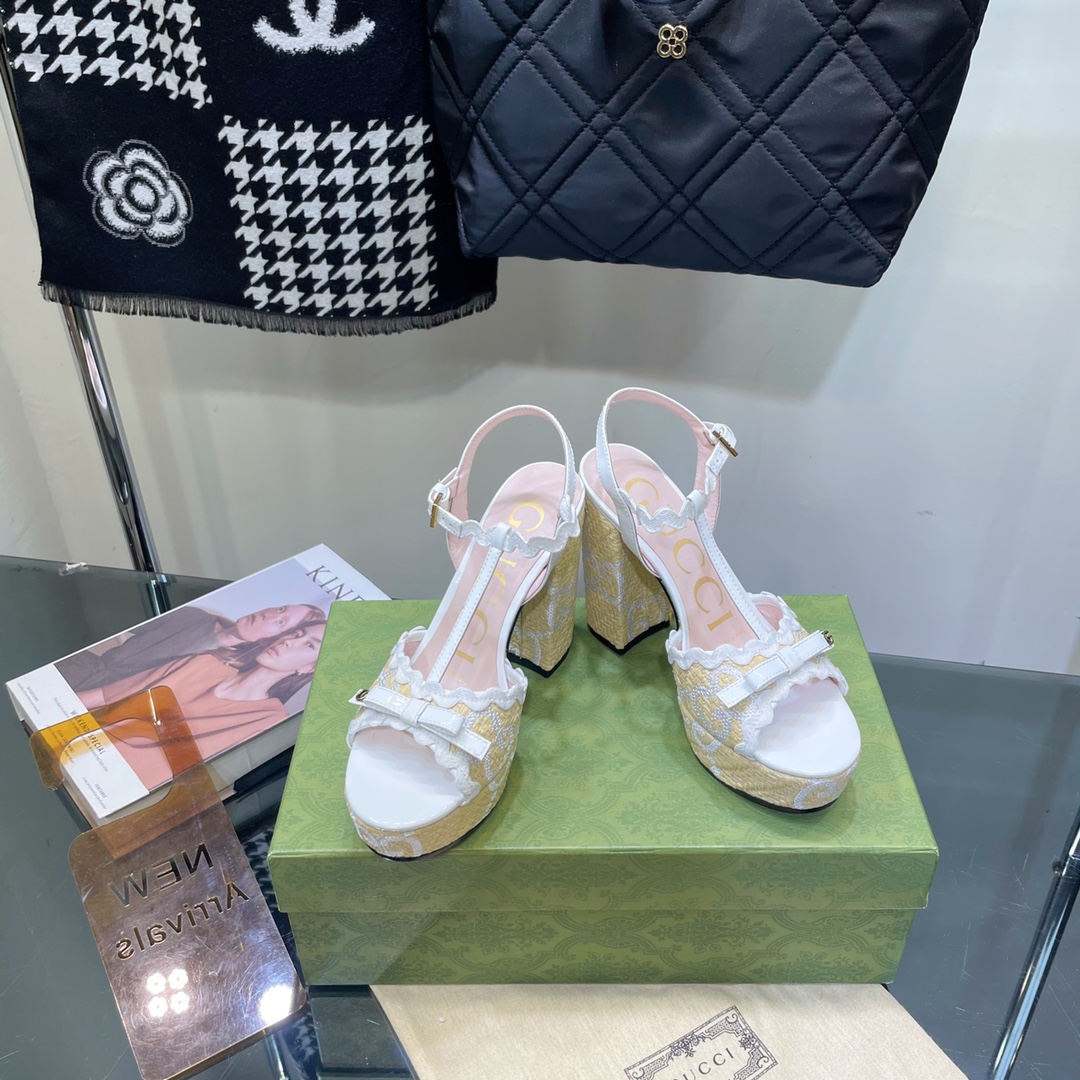 G*u*i sup*e platform sandals white 730022