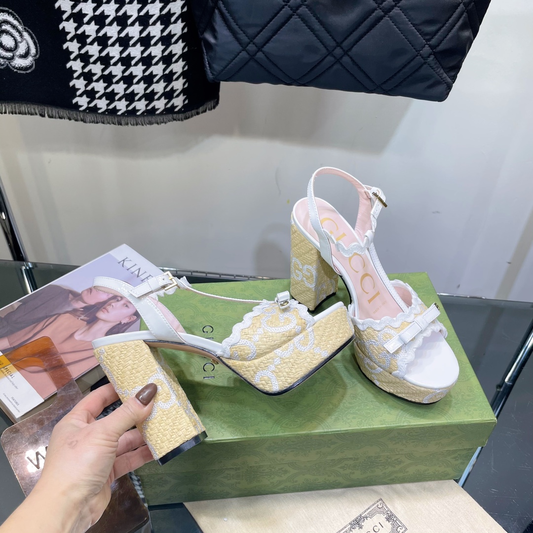 G*u*i sup*e platform sandals white 730022