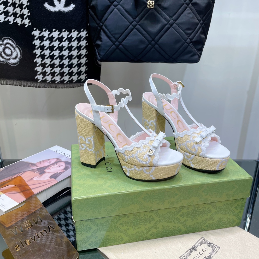 G*u*i sup*e platform sandals white 730022
