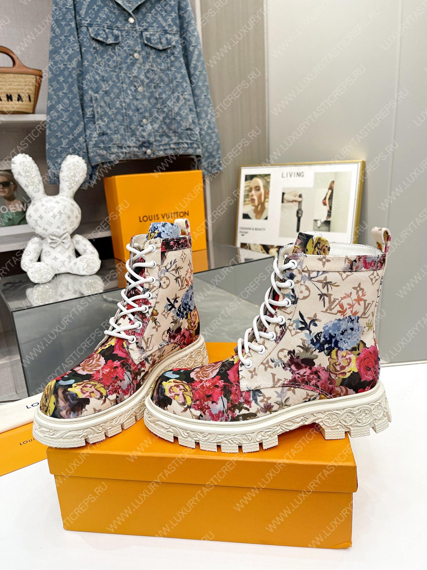 l**is V*t*n floral ankle boots white 1a9hac