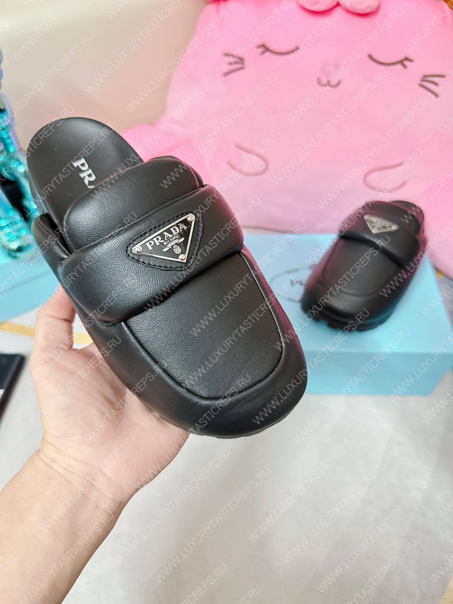Pra*a soft padded sabots black 1d109n
