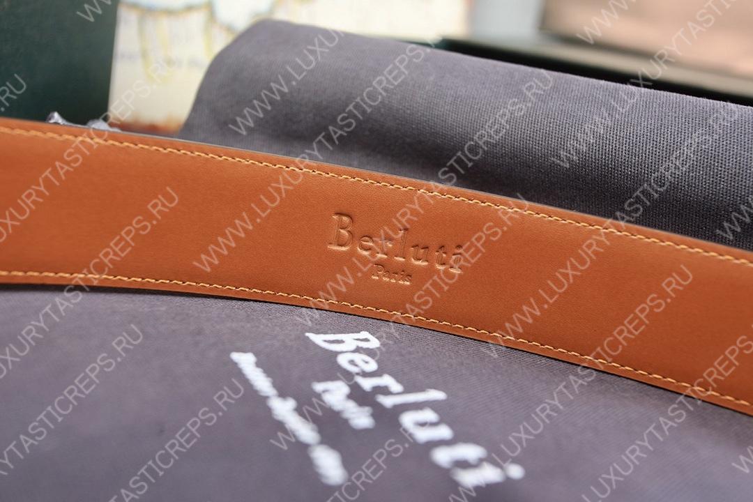BERLUTI LEATHER BELT BLACK C0028-R1