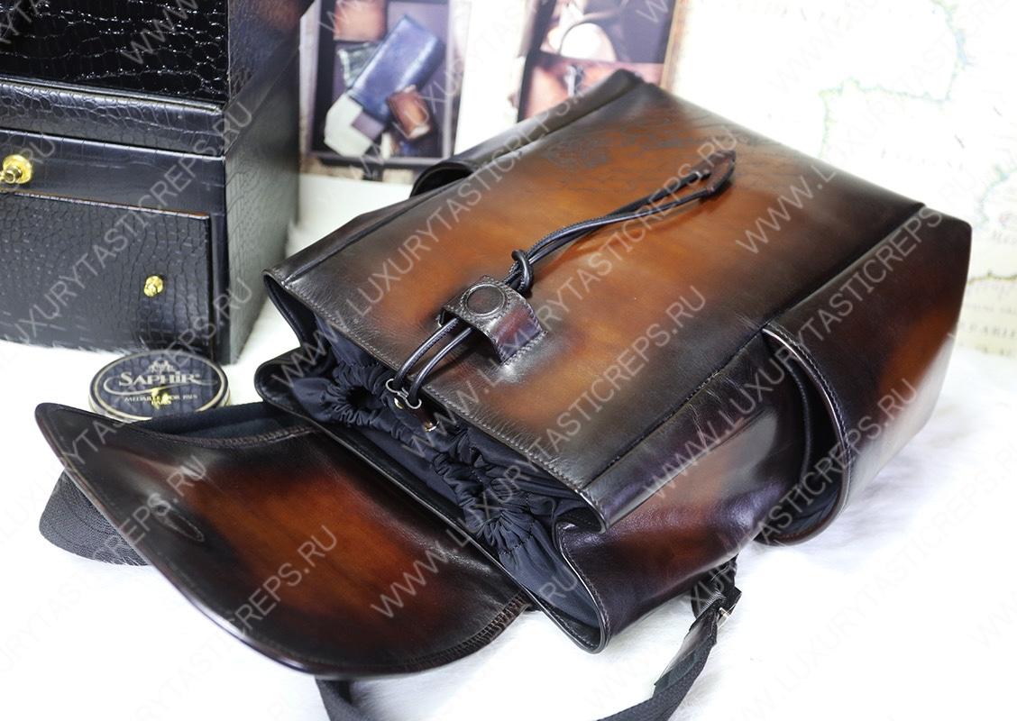 BERLUTI HORIZON MINI BACKPACK BROWN HORIZON_MINI-E2