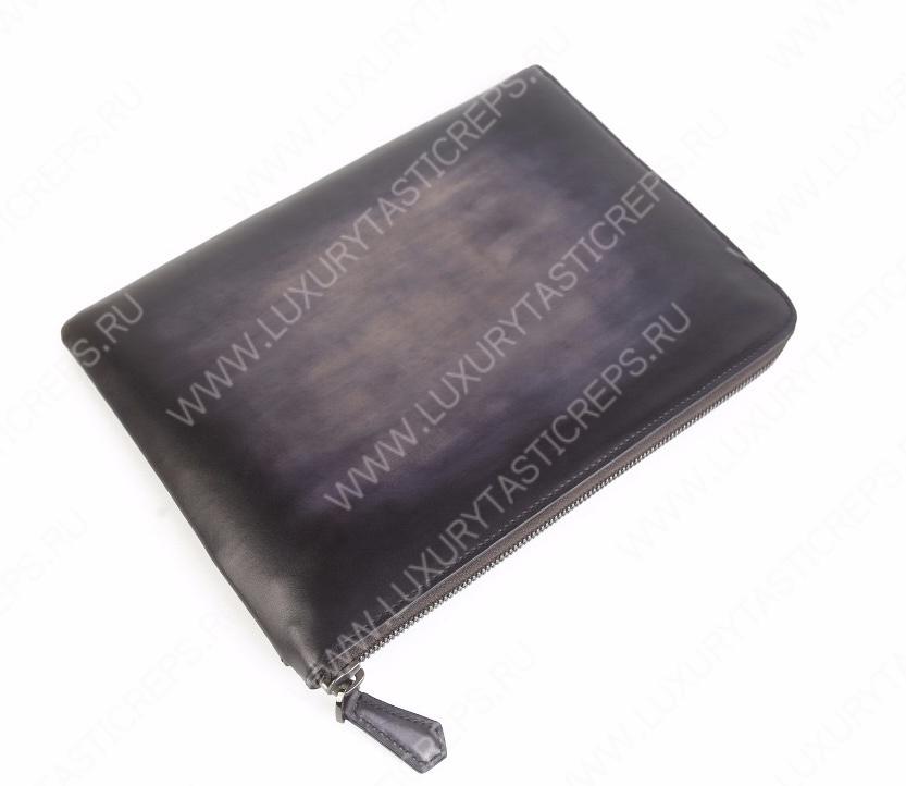 BERLUTI VENEZIA SCRITTO CLUTCH BLACK GREY NINO_TGM_NEO-V2