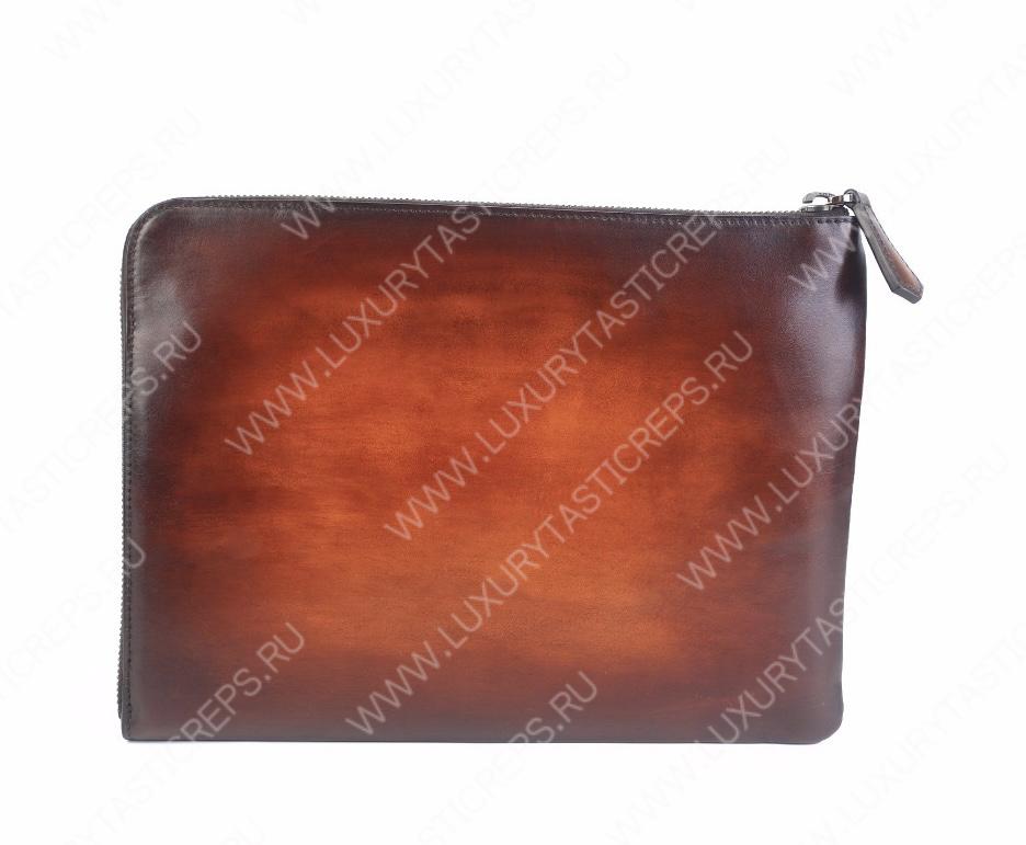 BERLUTI VENEZIA SCRITTO CLUTCH LIGHT BROWN NINO_TGM_NEO-V2