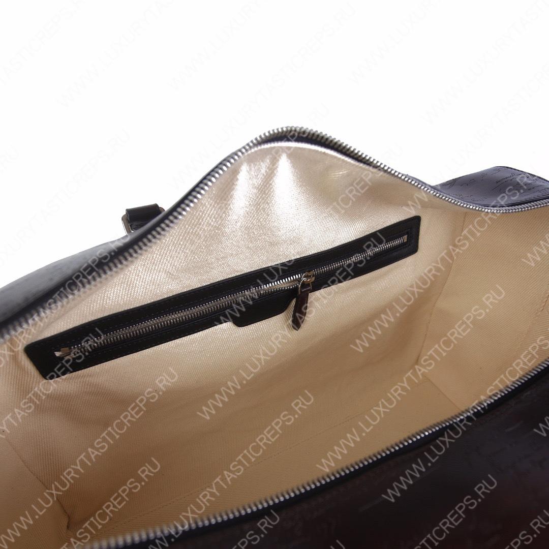 BERLUTI JOUR OFF MM SCRITTO LEATHER TRAVEL BAG BROWN JOUR_OFF_MM_NEO-V84