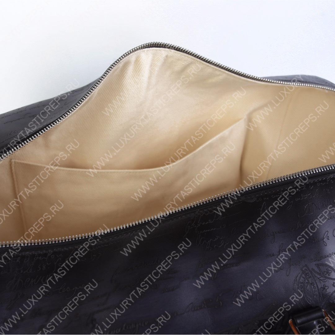 BERLUTI JOUR OFF MM SCRITTO LEATHER TRAVEL BAG BROWN JOUR_OFF_MM_NEO-V84