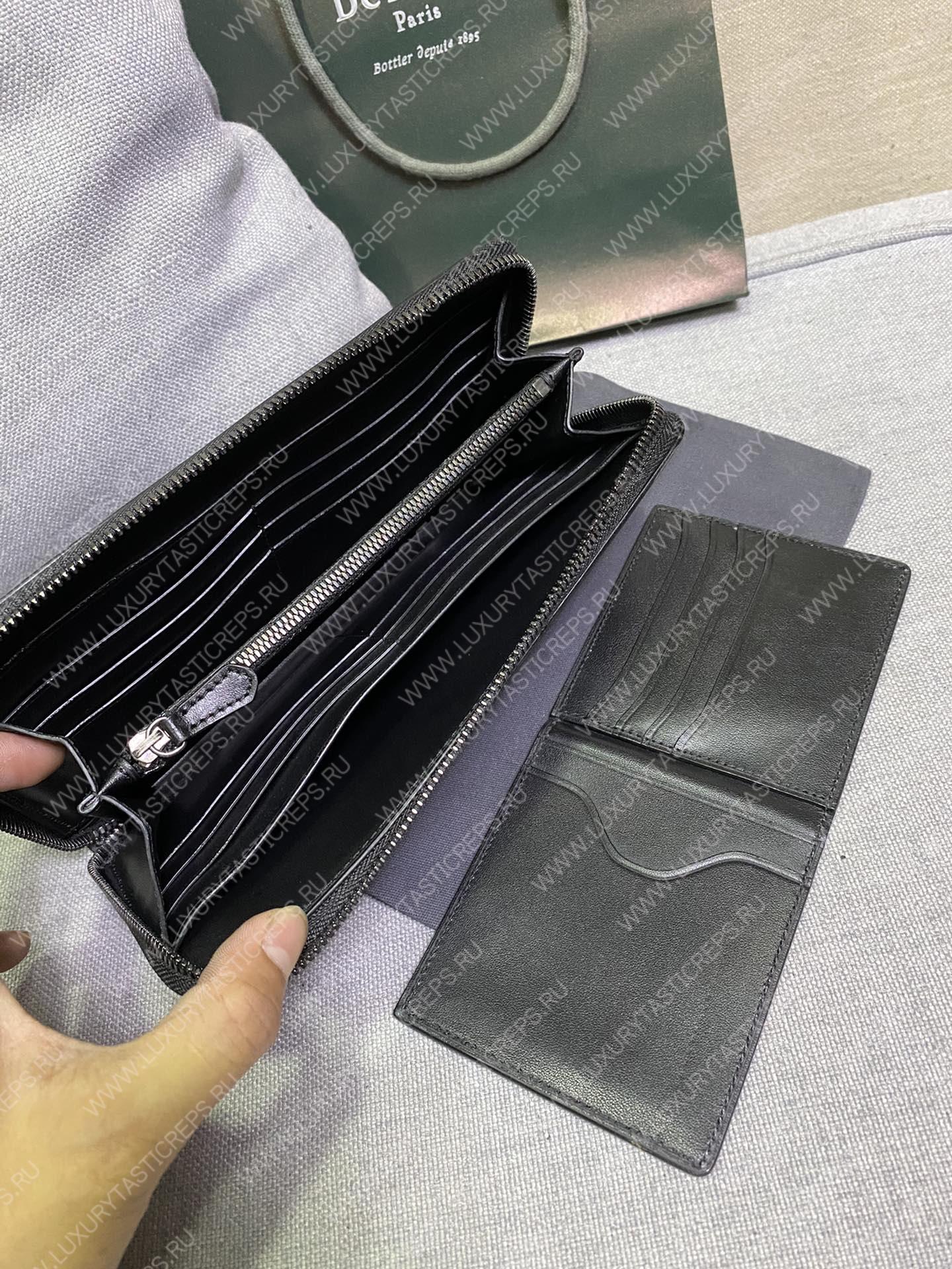 BERLUTI SCRITTO LEATHER LONG ZIPPED WALLET BLACK JOUR-V2