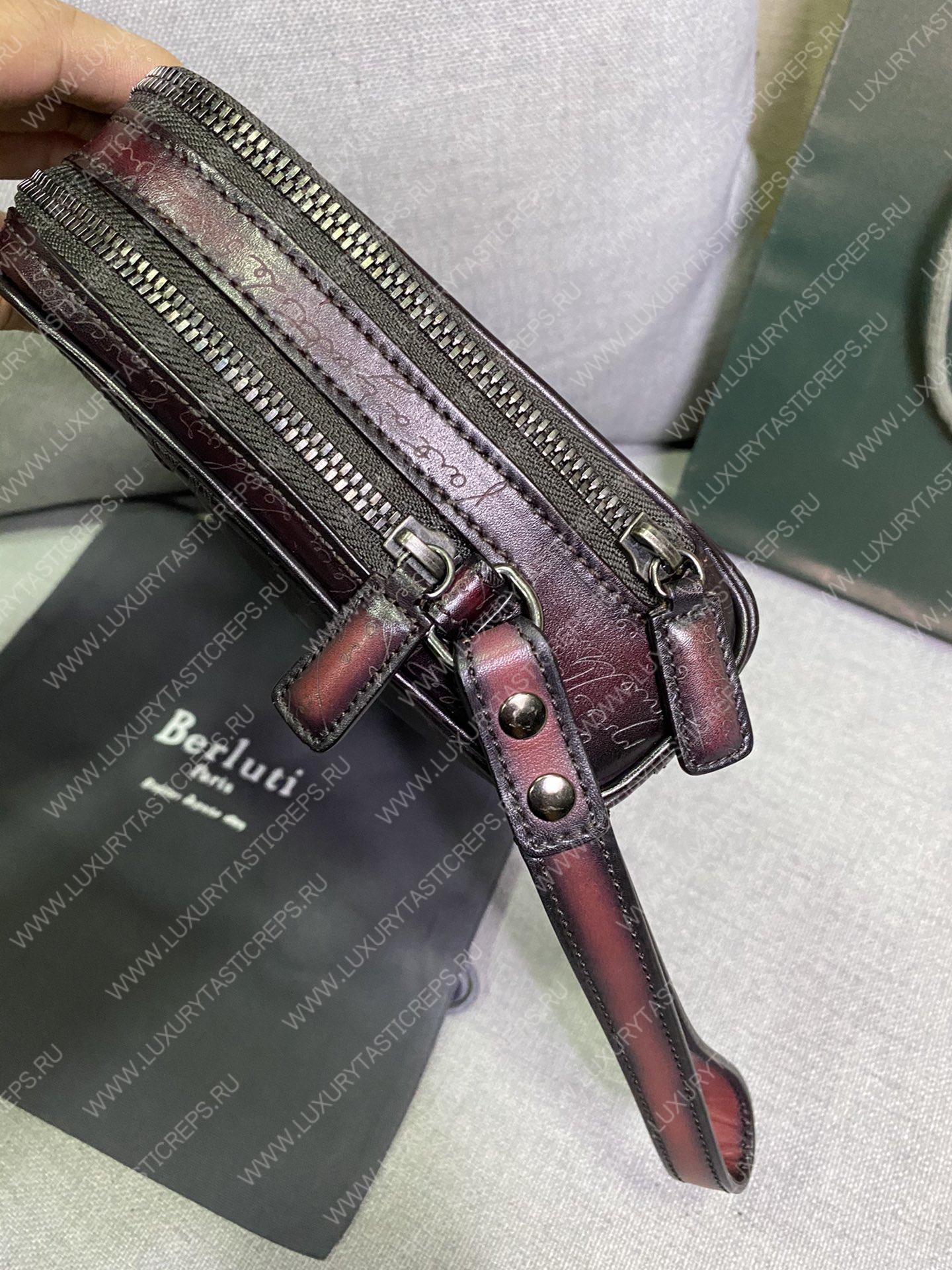 BERLUTI PETIT JOUR WALLET BURGUNDY 74001V2