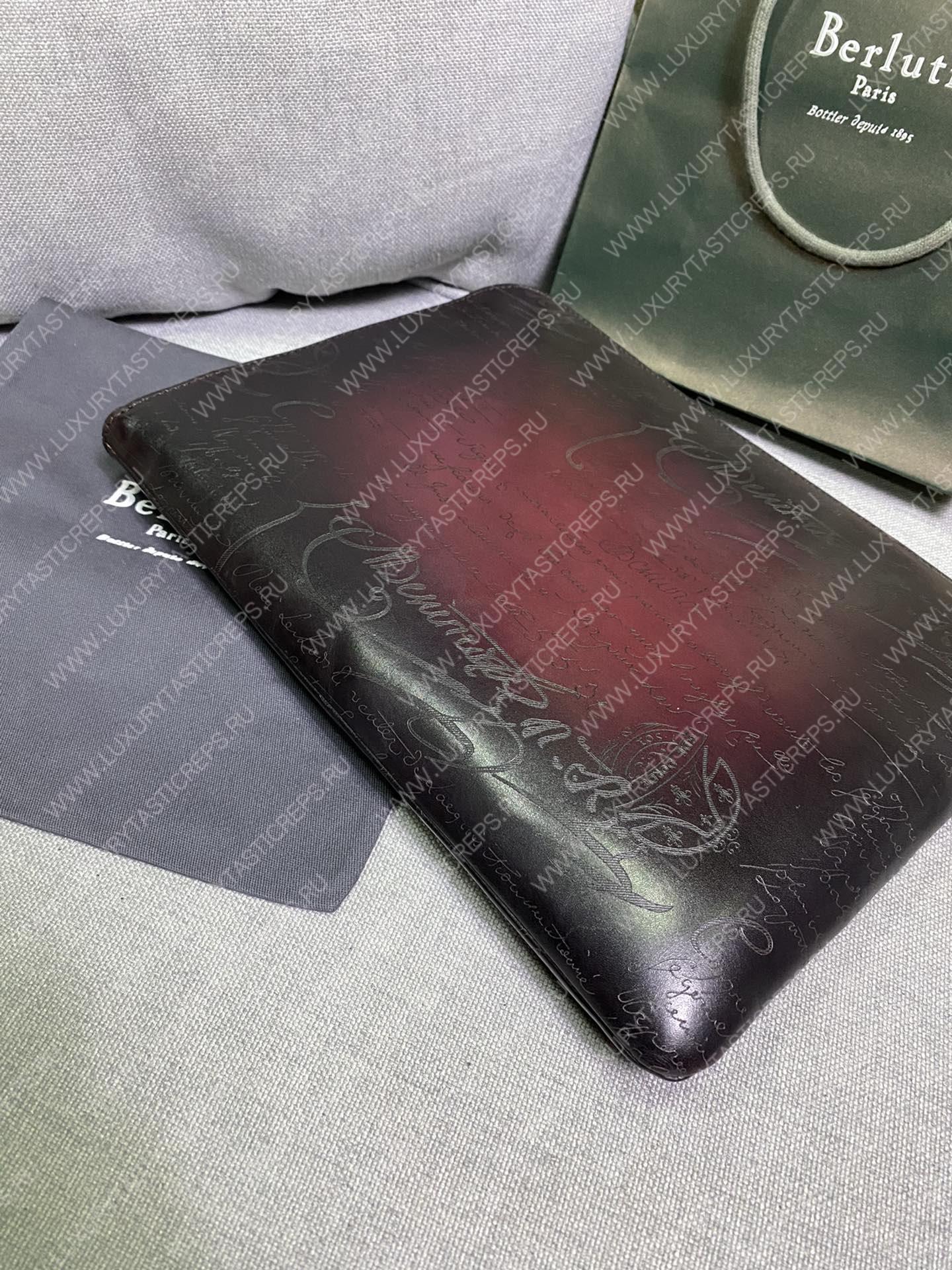BERLUTI PETIT JOUR WALLET BURGUNDY 74001V2